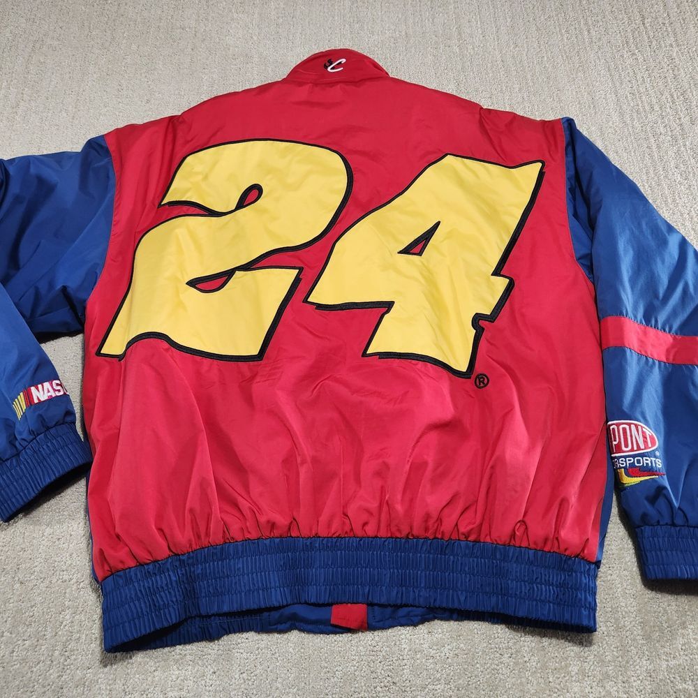 Vintage Jeff Gordon Jacket Men L‎ Chase Quilted Puffer Nascar Racing Big Logo